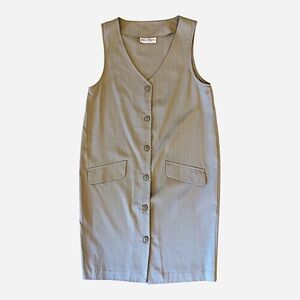 Vintage Women’s Kim Rogers Sleeveless Button-Front Jumper Dress